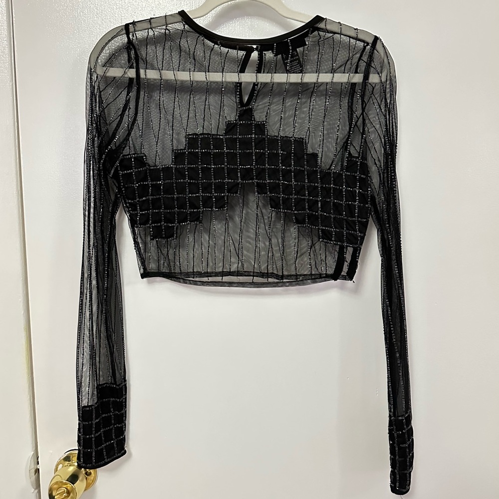 H:ours “Mars embellished top”